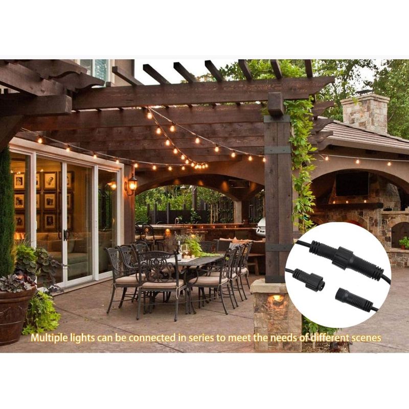 Casa si Gradina - Decoratiuni - Decoratiuni petrecere - Bannere si ghirlande decorative - Ghirlanda LED Solara Exterior 5m cu 10 Becuri, Brivoo®, Lumina Calda 3000K, Panou Solar - Infinity.ro