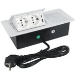 Casa si Gradina - Electrice - Prize - Priza Incorporabila, Adsinio, Incarcator Wireless de 15W, 2 Schuko, 1 USB-A, 1 USB-C,Curent 16A, Alb - Infinity.ro