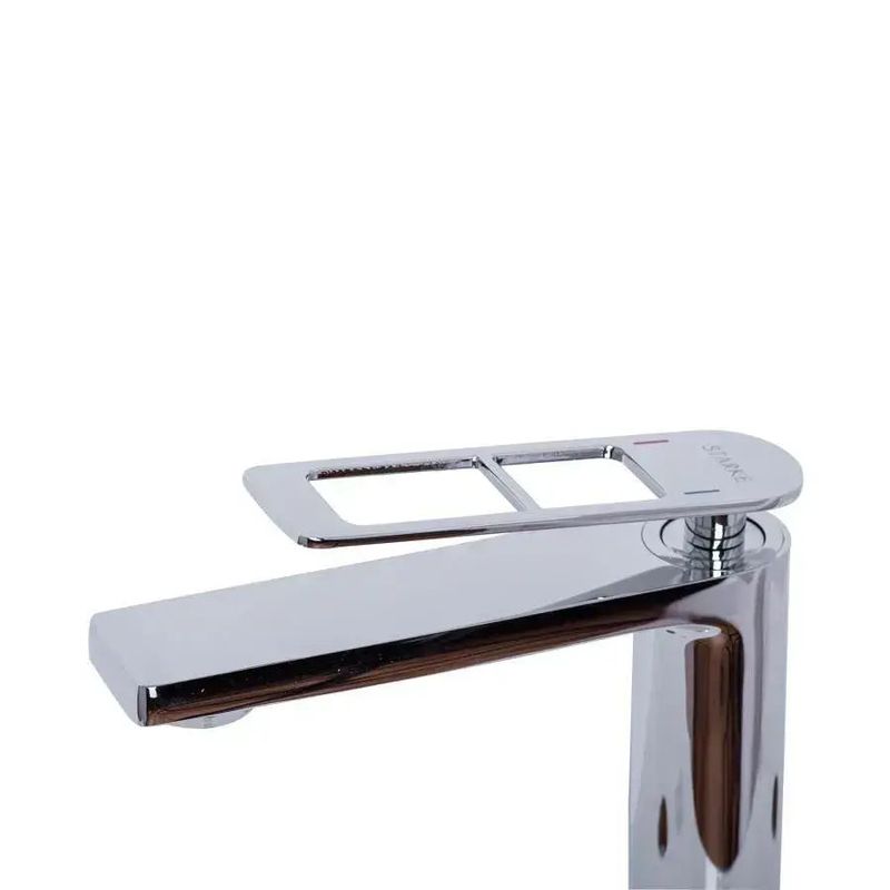 Casa si Gradina - Sanitare - Lavoar baie si accesorii - Baterii sanitare - Baterie lavoar monocomanda cartus ceramic alama sanitara crom lucios racorduri si kit fixare incluse 9707 - Infinity.ro