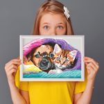 Jucarii, Copii si Bebe - Jucarii si jocuri - Jucarii & jocuri educative - Seturi pictura si desen - Happi hobbi picteaza inrameaza dulce prietenie - Infinity.ro