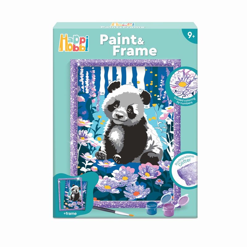 Jucarii, Copii si Bebe - Jucarii si jocuri - Jucarii & jocuri educative - Seturi pictura si desen - Happi hobbi picteaza inrameaza panda visator - Infinity.ro