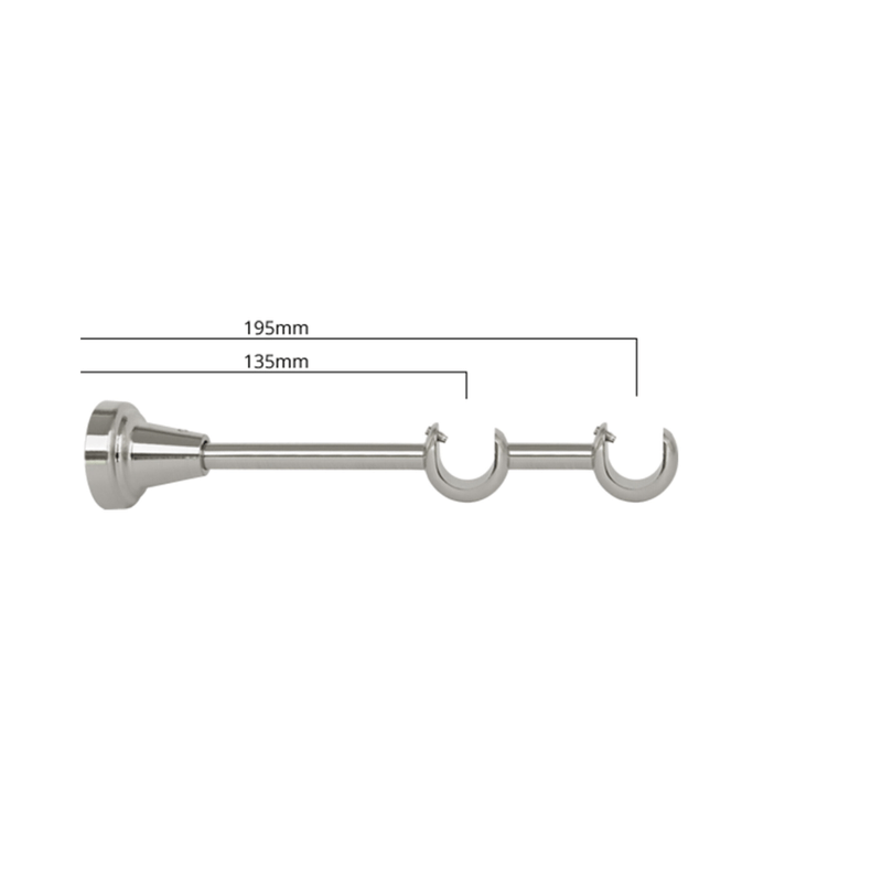 Casa si Gradina - Textile si covoare - Perdele si draperii - Accesorii perdele si draperii - Galerie metalica Luna Clasica, Dubla, Satin Niche,19mm x 3.2m, (argintiu mat), Calitate Superioara - Infinity.ro