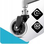 PC, gaming si accesorii - Gaming - Accesorii gaming - Scaune gaming - Set 5 roti de silicon, diametru 75mm, tija 11mm, pentru scaune de birou sau scaune de gaming, Negru - Infinity.ro