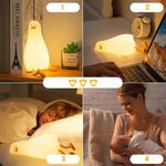 Casa si Gradina - Corpuri si surse de iluminat - Veioze si lampi - Lampi de veghe copii - Lampa de Veghe Amuzanta NewEvo, Ratusca Adormita, Silicon Moale, Lumina Calda, 3 Intensitati - Infinity.ro