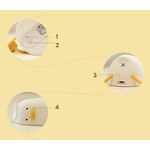 Casa si Gradina - Corpuri si surse de iluminat - Veioze si lampi - Lampi de veghe copii - Lampa de Veghe Amuzanta NewEvo, Ratusca Adormita, Silicon Moale, Lumina Calda, 3 Intensitati - Infinity.ro