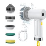 Market - Curatenie si intretinere casa - Produse menaj - Accesorii curatenie - Perie electrica rotativa pentru curatare profesionala LUVLU®, 4 capete detasabile, 380 RPM, 2 viteze, fara fir, IPX6 - Infinity.ro