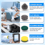 Market - Curatenie si intretinere casa - Produse menaj - Accesorii curatenie - Perie electrica rotativa pentru curatare profesionala LUVLU®, 4 capete detasabile, 380 RPM, 2 viteze, fara fir, IPX6 - Infinity.ro