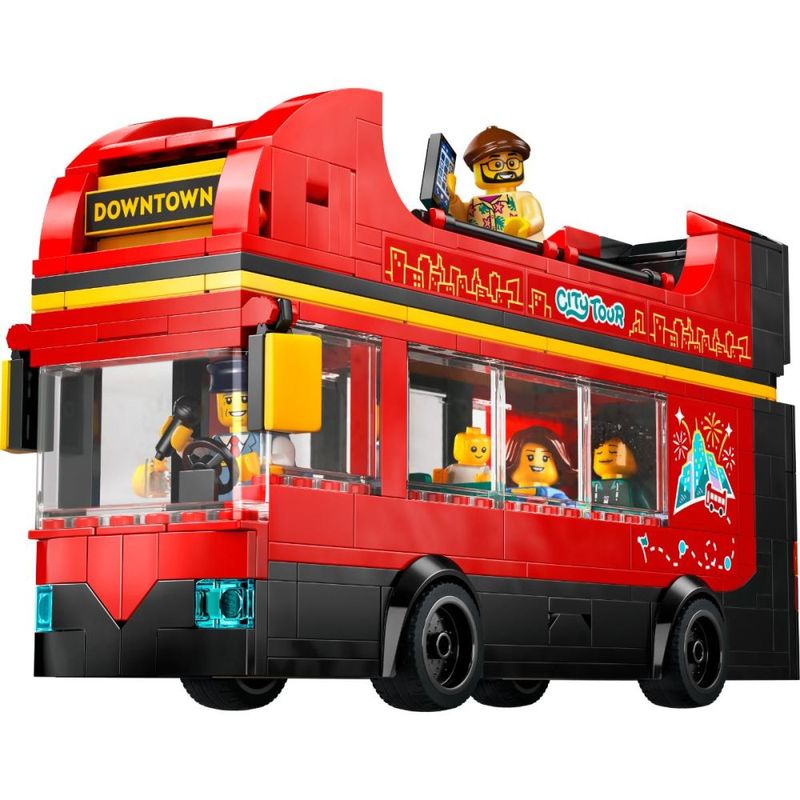 Jucarii, Copii si Bebe - Jucarii si jocuri - Seturi de constructie si cuburi - Seturi de constructie - LEGO City Autobuz turistic rosu cu etaj 60407 - Infinity.ro