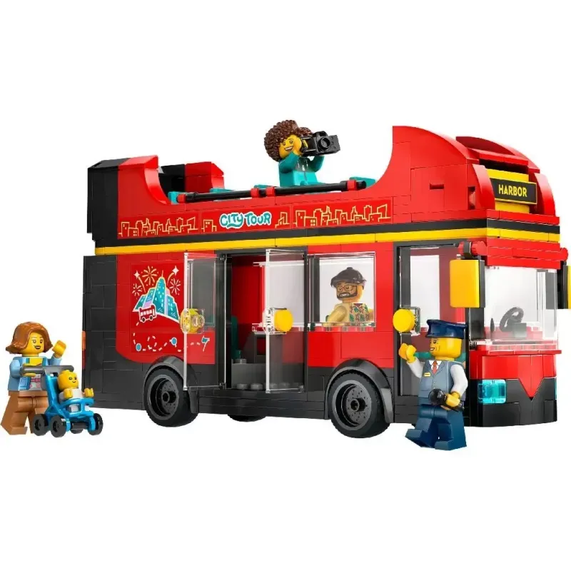 Jucarii, Copii si Bebe - Jucarii si jocuri - Seturi de constructie si cuburi - Seturi de constructie - LEGO City Autobuz turistic rosu cu etaj 60407 - Infinity.ro
