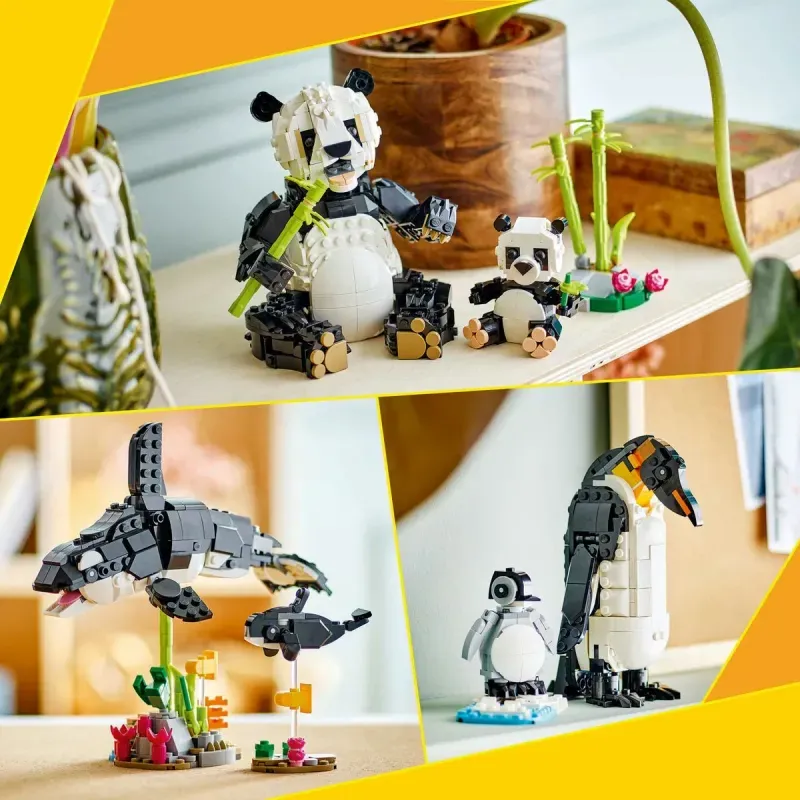 Jucarii, Copii si Bebe - Jucarii si jocuri - Seturi de constructie si cuburi - Seturi de constructie - LEGO Creator Animale salbatice: Familia de ursi panda 31165 - Infinity.ro