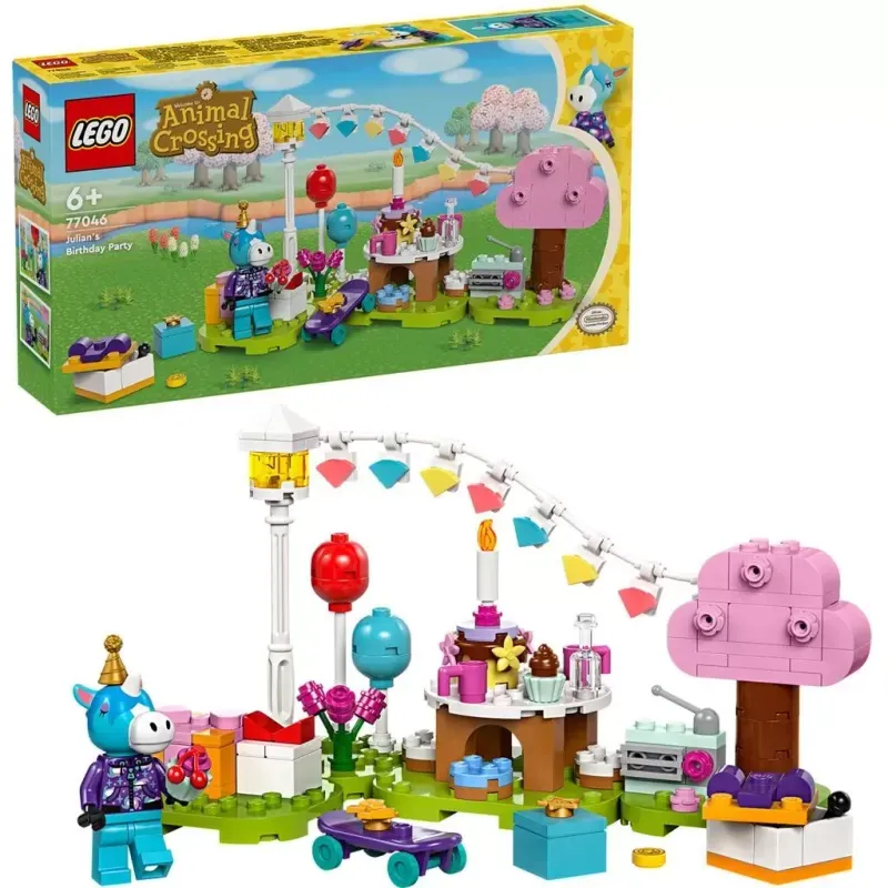 Jucarii, Copii si Bebe - Jucarii si jocuri - Seturi de constructie si cuburi - Seturi de constructie - LEGO Animal Crossing Petrecerea de ziua de nastere a lui Julian 77046 - Infinity.ro