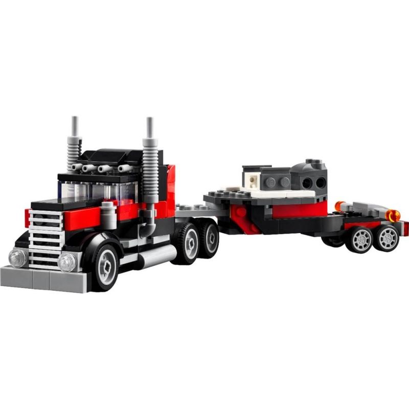 Jucarii, Copii si Bebe - Jucarii si jocuri - Seturi de constructie si cuburi - Seturi de constructie - LEGO Creator Camioneta platforma cu elicopter 31146 - Infinity.ro