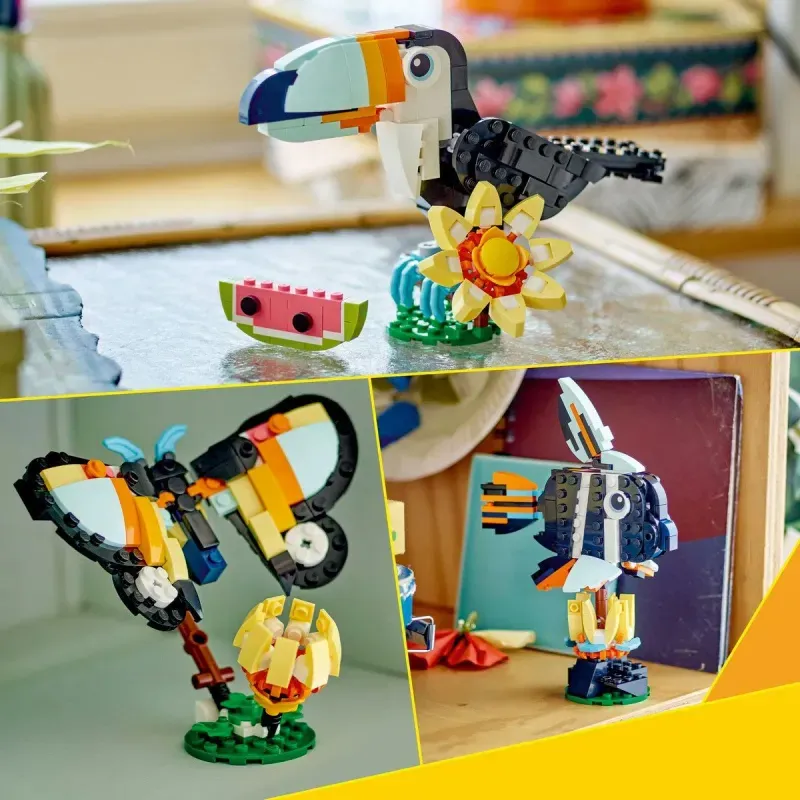 Jucarii, Copii si Bebe - Jucarii si jocuri - Seturi de constructie si cuburi - Seturi de constructie - LEGO Creator Animale salbatice: Tucan tropical 31173 - Infinity.ro