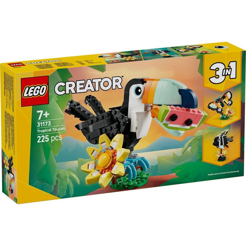 Jucarii, Copii si Bebe - Jucarii si jocuri - Seturi de constructie si cuburi - Seturi de constructie - LEGO Creator Animale salbatice: Tucan tropical 31173 - Infinity.ro