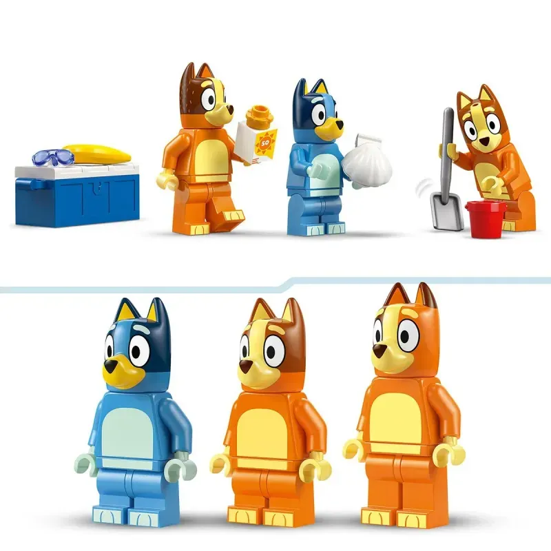 Jucarii, Copii si Bebe - Jucarii si jocuri - Seturi de constructie si cuburi - Seturi de constructie - LEGO Bluey Calatoria familiei lui Blue cu masina la plaja 11202 - Infinity.ro