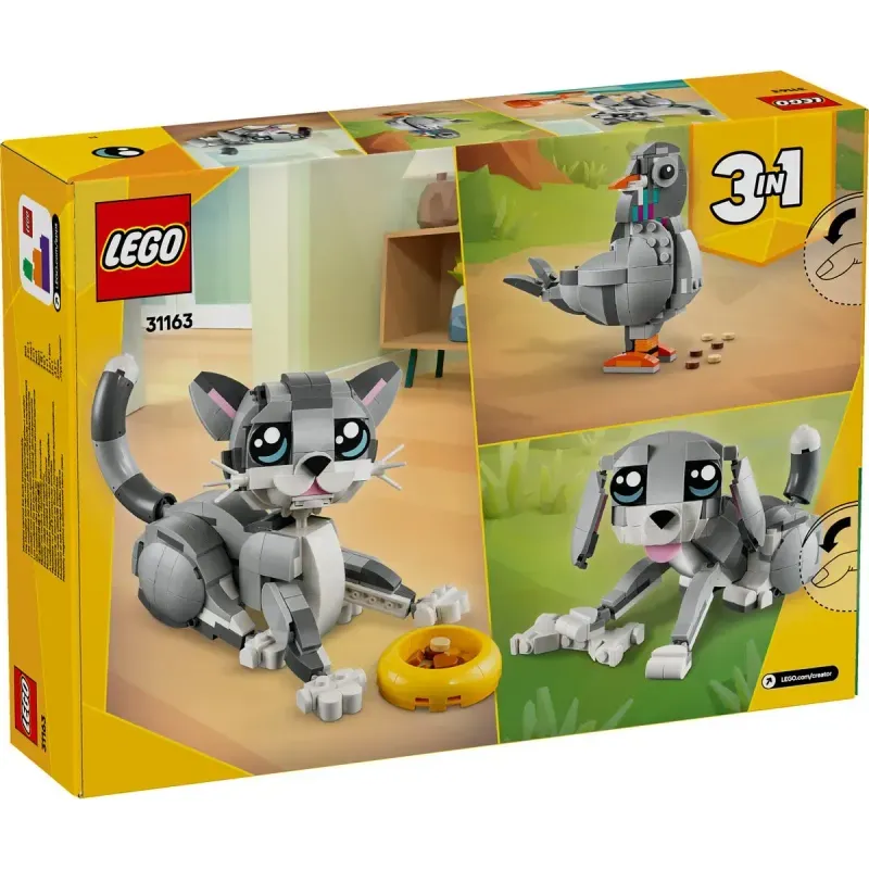 Jucarii, Copii si Bebe - Jucarii si jocuri - Seturi de constructie si cuburi - Seturi de constructie - LEGO Creator Pisica jucausa 31163 - Infinity.ro