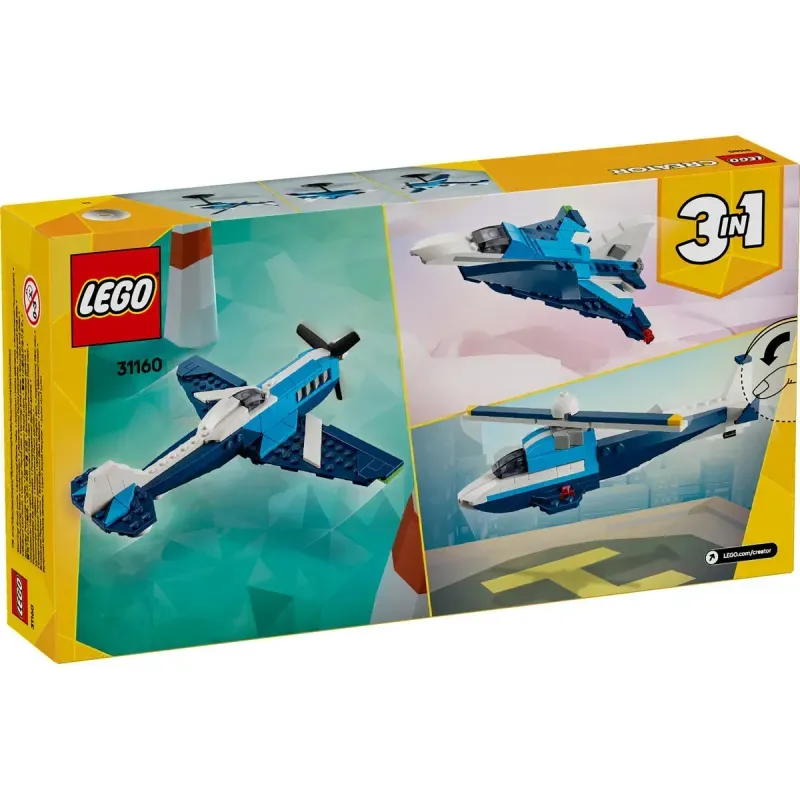 Jucarii, Copii si Bebe - Jucarii si jocuri - Seturi de constructie si cuburi - Seturi de constructie - LEGO Creator Aparat de zbor, Avion de curse 31160 - Infinity.ro