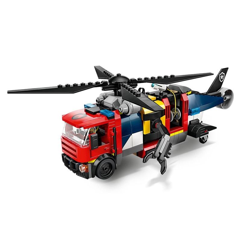 Jucarii, Copii si Bebe - Jucarii si jocuri - Seturi de constructie si cuburi - Seturi de constructie - LEGO City Elicopter, autospeciala de pompieri si submarin in versiuni remixate 60462 - Infinity.ro