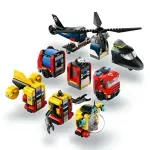 Jucarii, Copii si Bebe - Jucarii si jocuri - Seturi de constructie si cuburi - Seturi de constructie - LEGO City Elicopter, autospeciala de pompieri si submarin in versiuni remixate 60462 - Infinity.ro