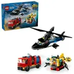 Jucarii, Copii si Bebe - Jucarii si jocuri - Seturi de constructie si cuburi - Seturi de constructie - LEGO City Elicopter, autospeciala de pompieri si submarin in versiuni remixate 60462 - Infinity.ro