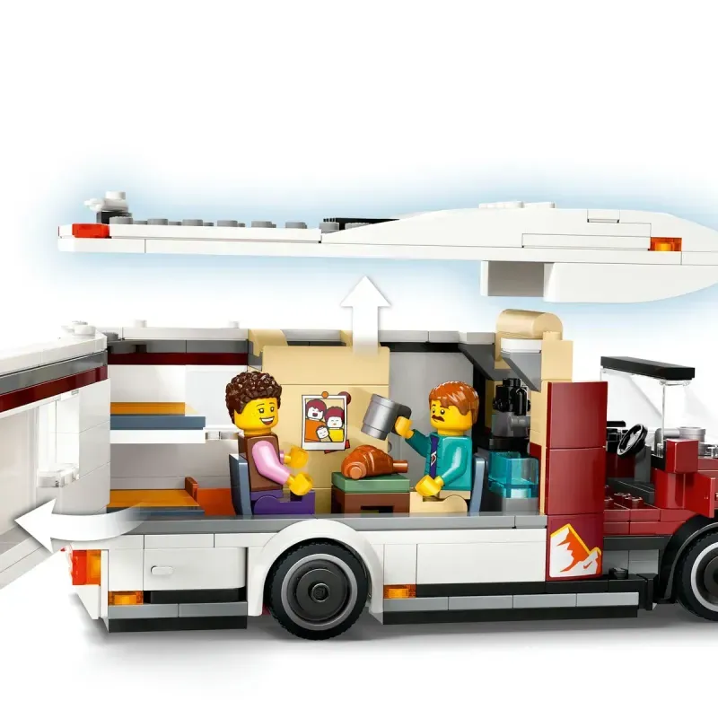 Jucarii, Copii si Bebe - Jucarii si jocuri - Seturi de constructie si cuburi - Seturi de constructie - LEGO City Rulota pentru aventuri de vacanta 60454 - Infinity.ro