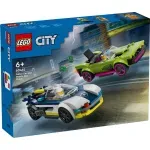Jucarii, Copii si Bebe - Jucarii si jocuri - Seturi de constructie si cuburi - Seturi de constructie - LEGO City Urmarire cu masina de politie si masina puternica 60415 - Infinity.ro