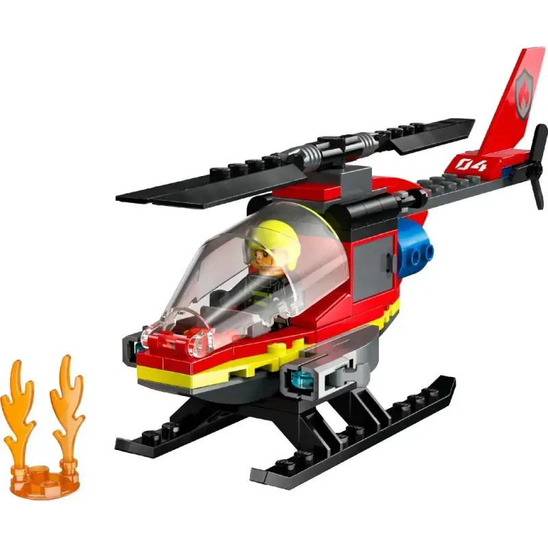 Jucarii, Copii si Bebe - Jucarii si jocuri - Seturi de constructie si cuburi - Seturi de constructie - LEGO City Elicopter de pompieri 60411 - Infinity.ro