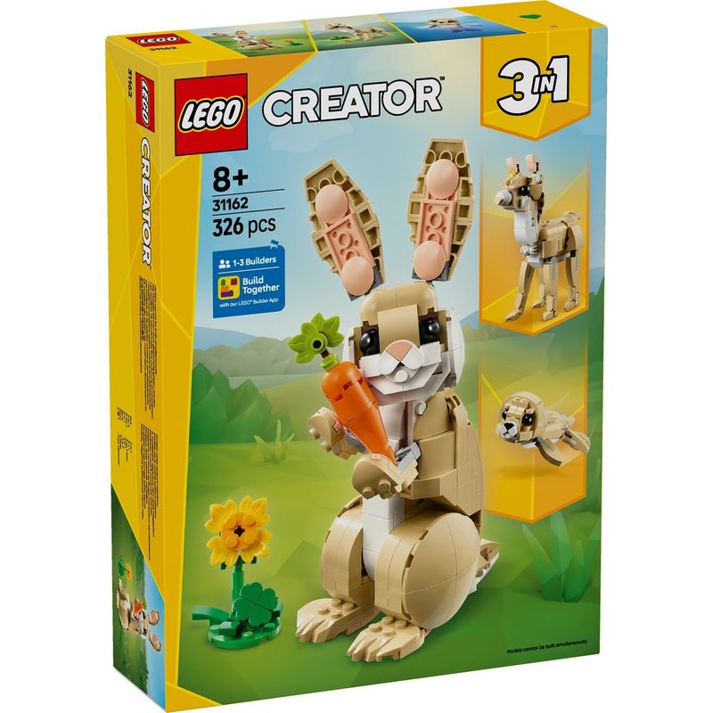 Jucarii, Copii si Bebe - Jucarii si jocuri - Seturi de constructie si cuburi - Seturi de constructie - LEGO Creator Iepuras dragalas 31162 - Infinity.ro