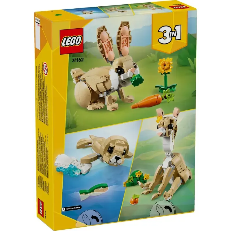 Jucarii, Copii si Bebe - Jucarii si jocuri - Seturi de constructie si cuburi - Seturi de constructie - LEGO Creator Iepuras dragalas 31162 - Infinity.ro