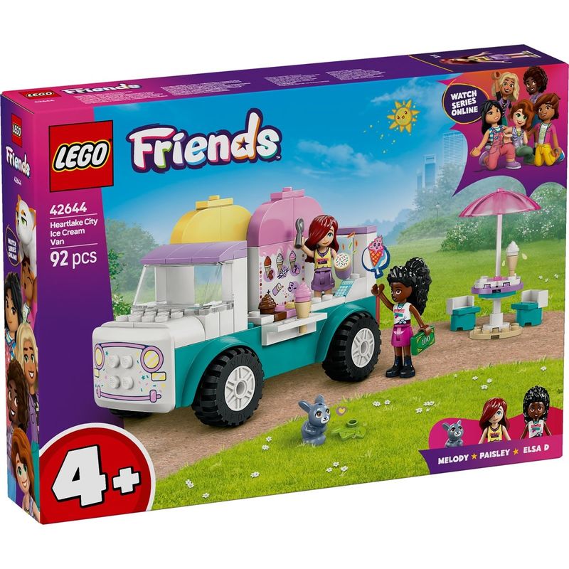 Jucarii, Copii si Bebe - Jucarii si jocuri - Seturi de constructie si cuburi - Seturi de constructie - LEGO Friends Furgoneta de inghetata in orasul Heartlake 42644 - Infinity.ro