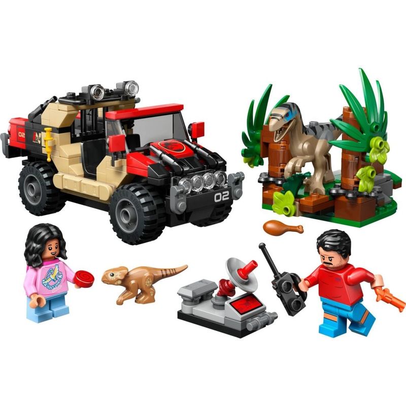 Jucarii, Copii si Bebe - Jucarii si jocuri - Seturi de constructie si cuburi - Seturi de constructie - LEGO Jurassic World Evadare off-road din calea unui Velociraptor 76972 - Infinity.ro
