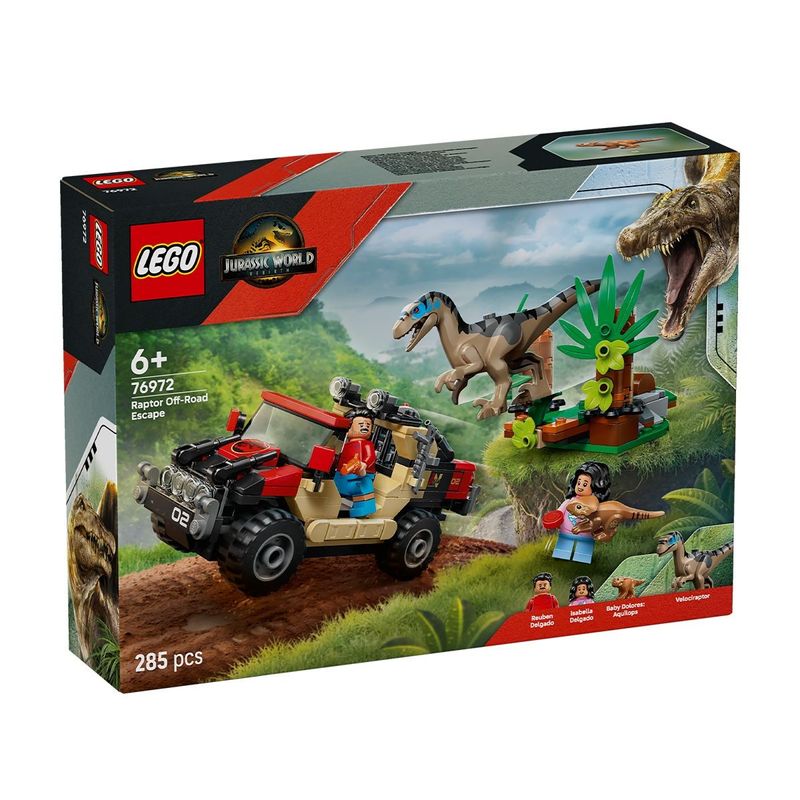 Jucarii, Copii si Bebe - Jucarii si jocuri - Seturi de constructie si cuburi - Seturi de constructie - LEGO Jurassic World Evadare off-road din calea unui Velociraptor 76972 - Infinity.ro