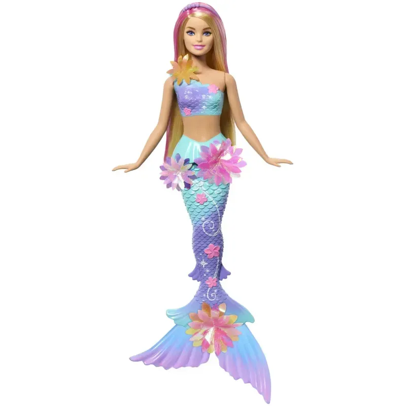 Jucarii, Copii si Bebe - Jucarii si jocuri - Papusi si accesorii - Papusi - Papusa sirena Barbie, Flower Magic - Infinity.ro