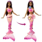 Jucarii, Copii si Bebe - Jucarii si jocuri - Papusi si accesorii - Papusi - Papusa sirena Barbie Floare Magica Cu Par brunet Si Coada Roz - Infinity.ro