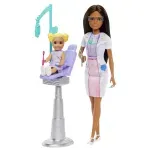 Jucarii, Copii si Bebe - Jucarii si jocuri - Papusi si accesorii - Papusi - Set de joaca papusa Barbie bruneta face cariera Stomatolog - Infinity.ro