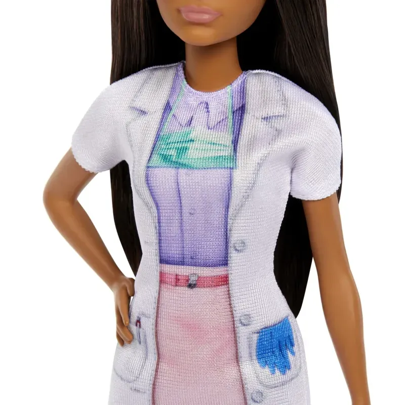 Jucarii, Copii si Bebe - Jucarii si jocuri - Papusi si accesorii - Papusi - Set de joaca papusa Barbie bruneta face cariera Stomatolog - Infinity.ro