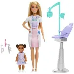 Jucarii, Copii si Bebe - Jucarii si jocuri - Papusi si accesorii - Papusi - Set de joaca papusa Barbie blonda Face Cariera Stomatolog - Infinity.ro