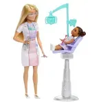 Jucarii, Copii si Bebe - Jucarii si jocuri - Papusi si accesorii - Papusi - Set de joaca papusa Barbie blonda Face Cariera Stomatolog - Infinity.ro