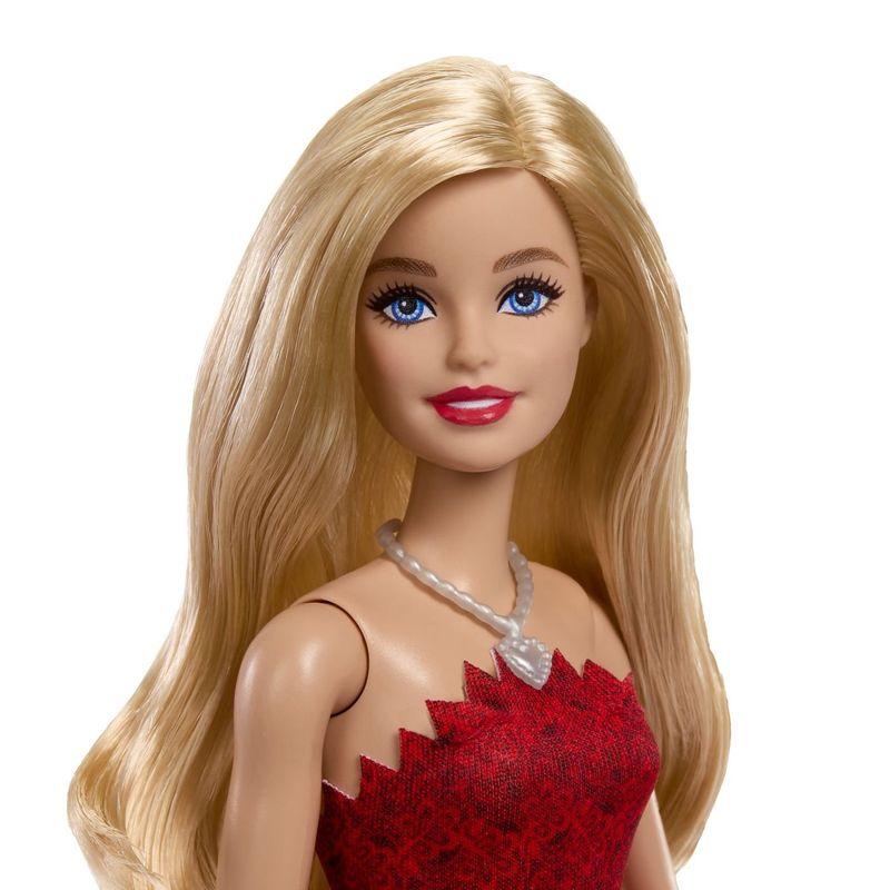 Jucarii, Copii si Bebe - Jucarii si jocuri - Papusi si accesorii - Papusi - Papusa Barbie Colectie Aniversara 80 de Ani Blonda cu Rochie Rosie Rubin - Infinity.ro