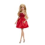 Jucarii, Copii si Bebe - Jucarii si jocuri - Papusi si accesorii - Papusi - Papusa Barbie Colectie Aniversara 80 de Ani Blonda cu Rochie Rosie Rubin - Infinity.ro