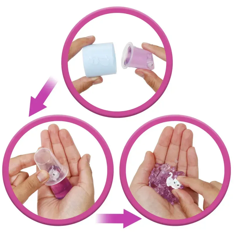 Jucarii, Copii si Bebe - Jucarii si jocuri - Papusi si accesorii - Papusi - Set Party Unboxed Reveal Papusa Barbie Violet Cu 10 Accesorii Surpriza - Infinity.ro