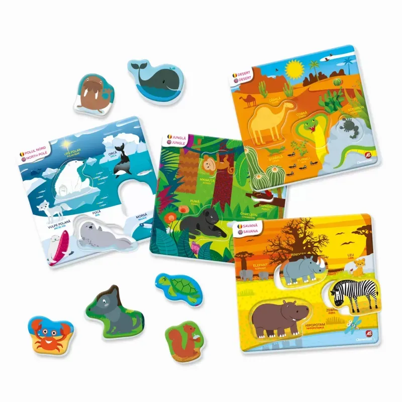 Jucarii, Copii si Bebe - Jucarii si jocuri - Jucarii & jocuri educative - Jocuri si jucarii educative - Joc Educativ Habitatul Animalutelor - Infinity.ro