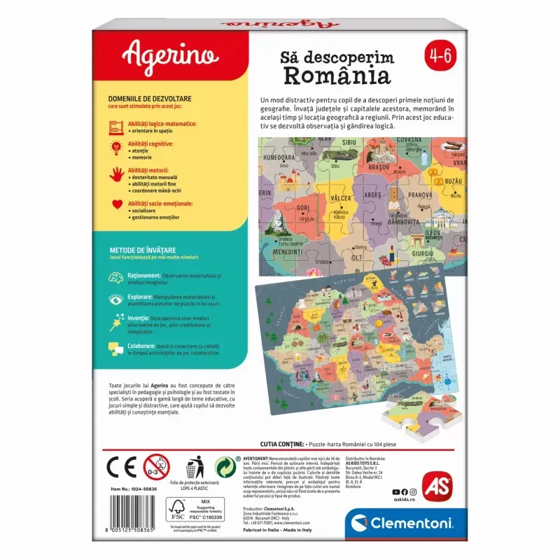 Jucarii, Copii si Bebe - Jucarii si jocuri - Jucarii & jocuri educative - Jocuri si jucarii educative - Joc Educativ Sa Descoperim Romania - Infinity.ro