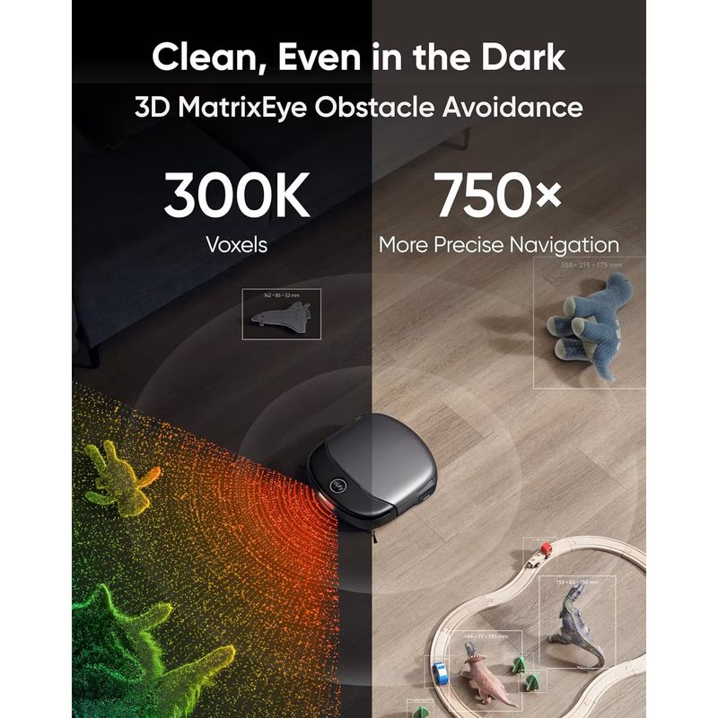 Electronice si Electrocasnice - Ingrijirea locuintei - Aspiratoare - Aspirator robot eufy Robot Vacuum Omni S1 Pro, Statie All-in-One, HydroJet Robot, Aspirator si Mop, 8000 Pa, Negru - Infinity.ro