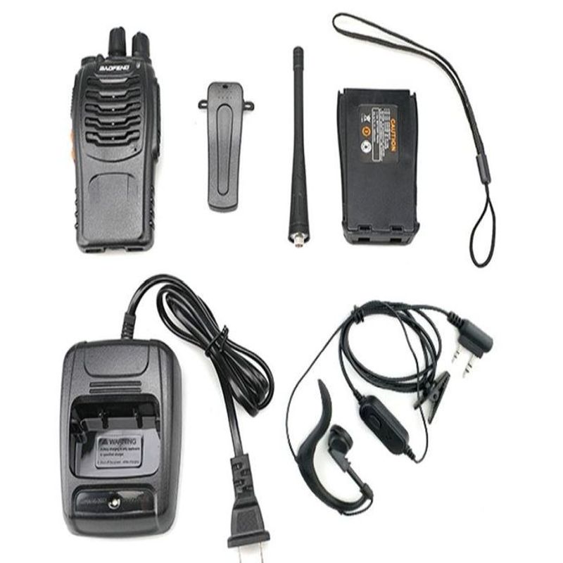 Auto si Moto - Electronice auto - Statii radio si detectoare radar - Set Statie radio BaofengBF-88E cu HandsFree model THK, 400-470Mhz, negru, AirSoft, Drumetie, Vanatoare - Infinity.ro