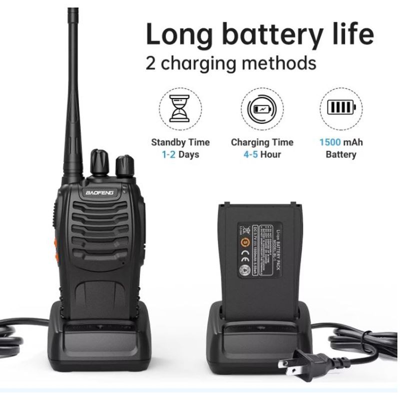 Auto si Moto - Electronice auto - Statii radio si detectoare radar - Set Statie radio BaofengBF-88E cu HandsFree model THK, 400-470Mhz, negru, AirSoft, Drumetie, Vanatoare - Infinity.ro