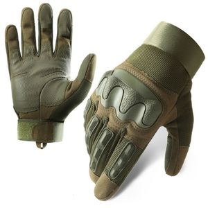 Manusi Tactice Combat, cu Armatura de Protectie, Accesoriu Port Manusi, HIPOLAR, Airsoft, Moto, ATV, Verde Olive