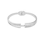 Fashion, accesorii si bijuterii - Femei - Bijuterii femei - Bratari femei - Bratara argintie tip cuff cu cristale si cifre romane - Infinity.ro