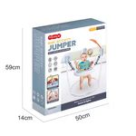 Casa si Gradina - Mobilier - Mobilier copii - Balansoare, leagane si hamace - Saritor copii 2 in 1 cu Centru Activitati, Ajustabil, Scaun 360, Sunete, Lumini, Accesorii, Albastru, WePro Store - Infinity.ro