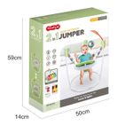 Casa si Gradina - Mobilier - Mobilier copii - Balansoare, leagane si hamace - Saritor copii 2 in 1 cu Centru Activitati, Ajustabil, Scaun 360, Sunete, Lumini, Accesorii, Verde, WePro Store - Infinity.ro